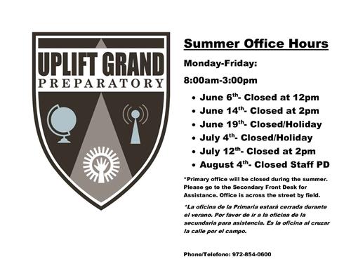 Summer Office Hours